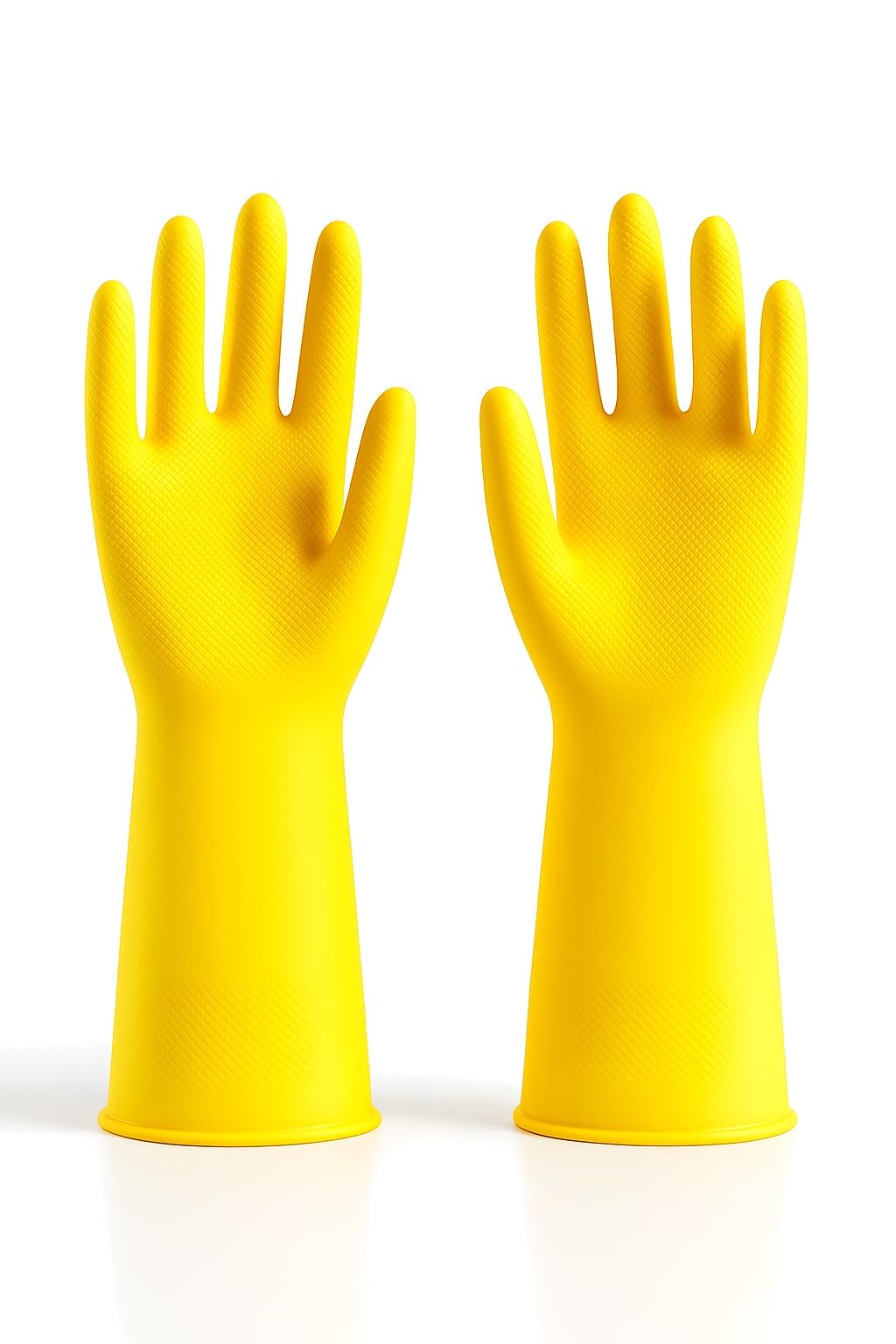 ColoPure Reusable Rubber Gloves, 4-Pack (Blue, Yellow, Orange, Pink), BPA-Free, Non-Slip, Waterproof for Cleaning & Kitchen